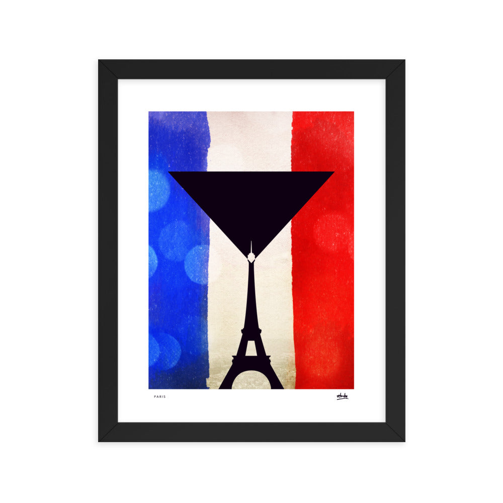 Paris Martini - Framed Print