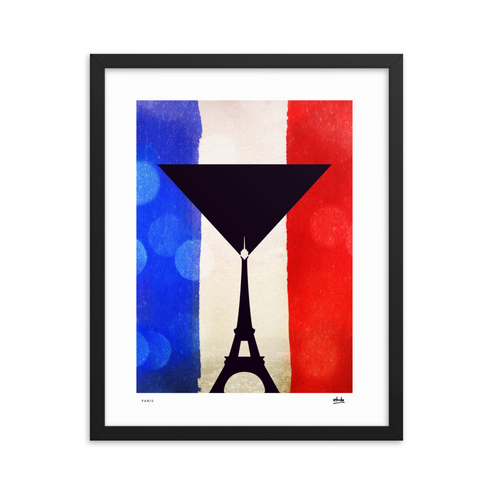 Paris Martini - Framed Print