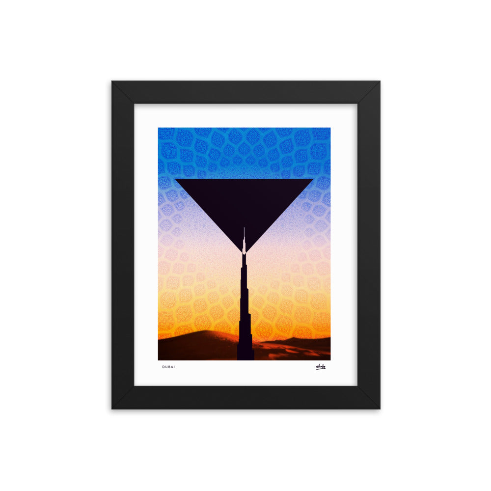 Dubai and Martini themed Premium art print.