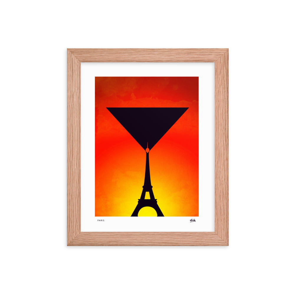 Paris Sunrise Martini - Framed Print