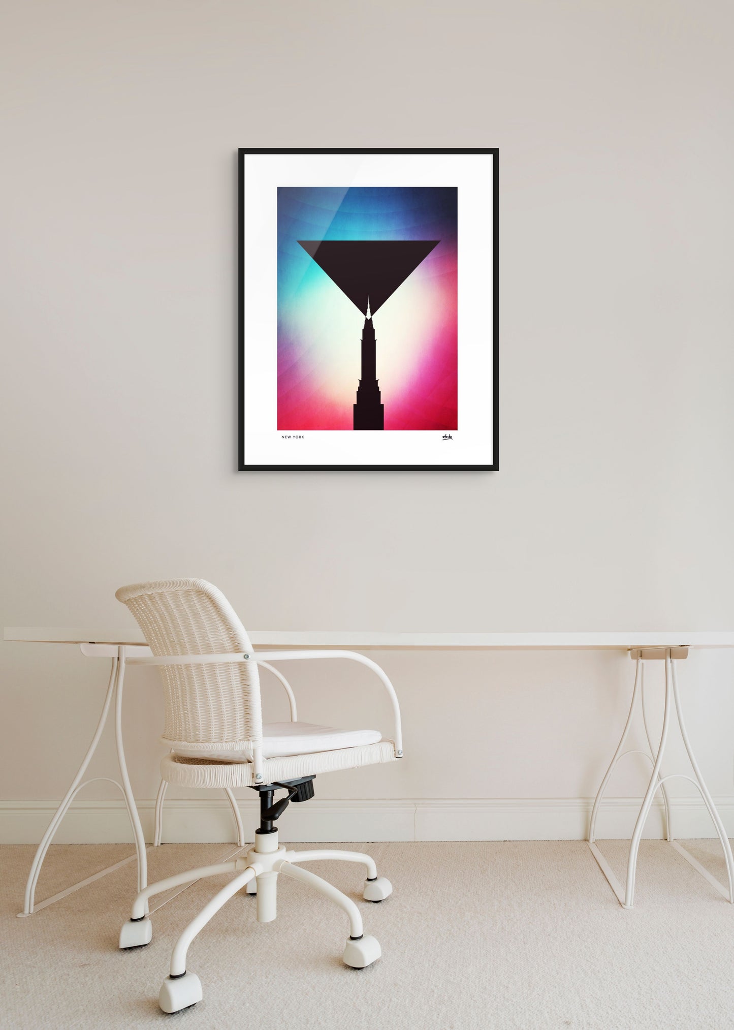 NYC Chrysler Martini - Framed Print