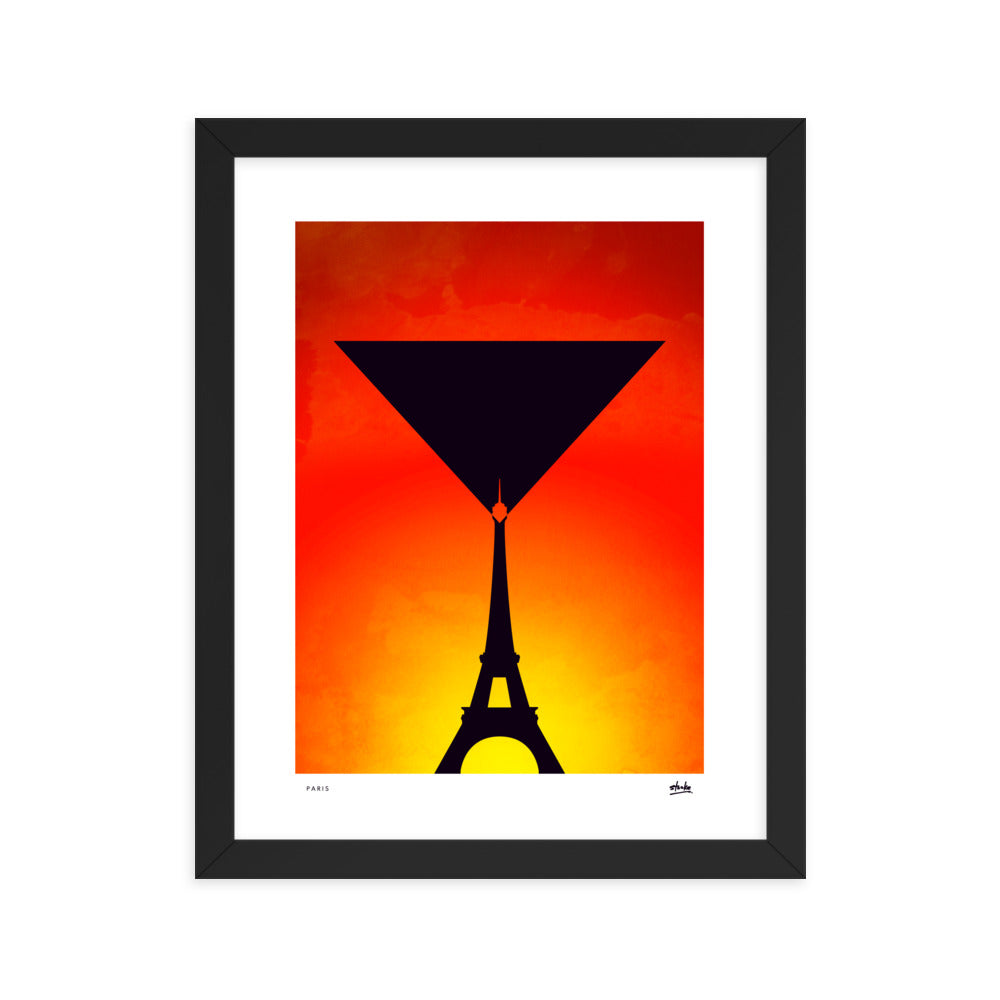 Paris Sunrise Martini - Framed Print