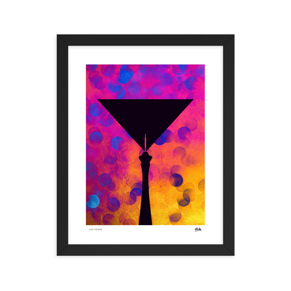 Las-Vegas Martini - Framed Print