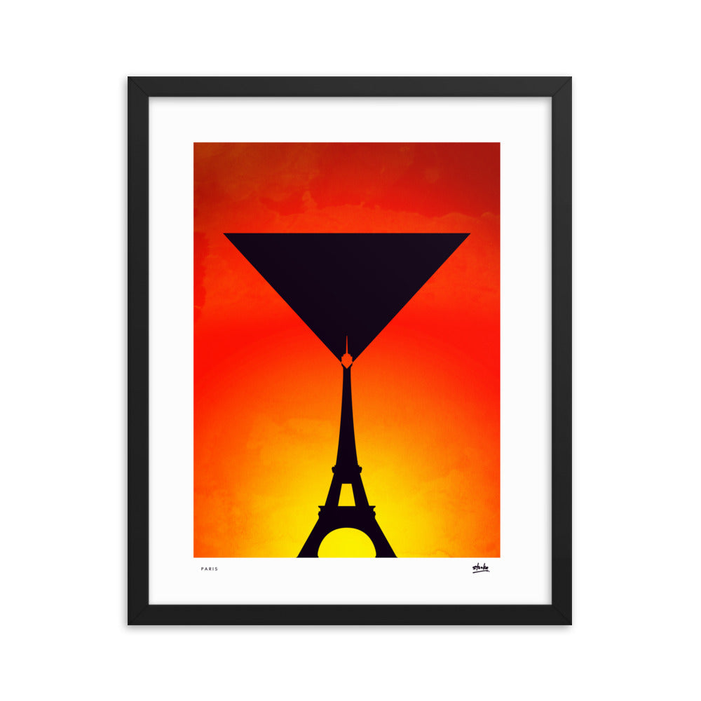 Paris Sunrise Martini - Framed Print