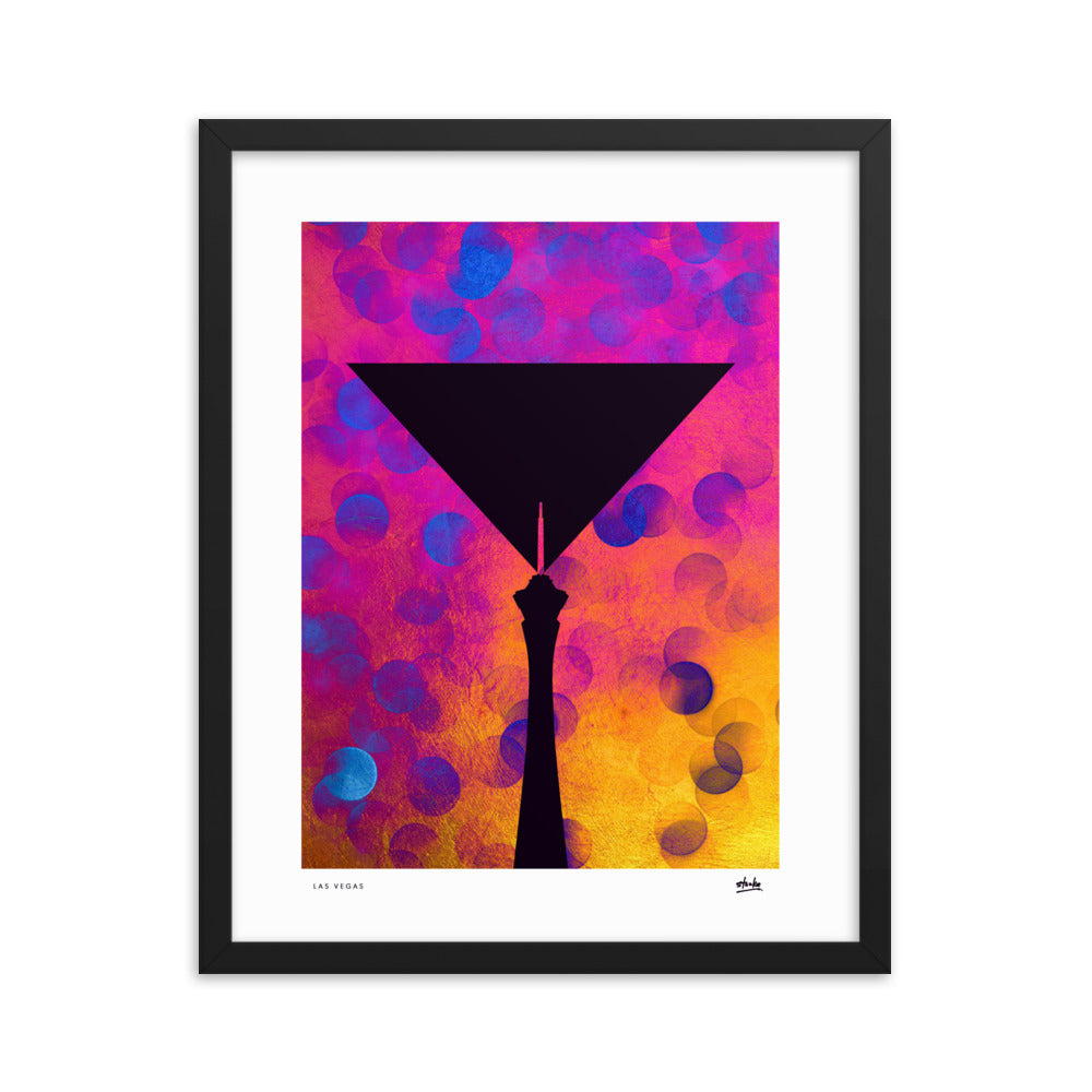 Las-Vegas Martini - Framed Print