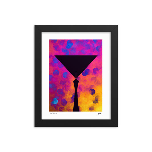 Las-Vegas Martini - Framed Print