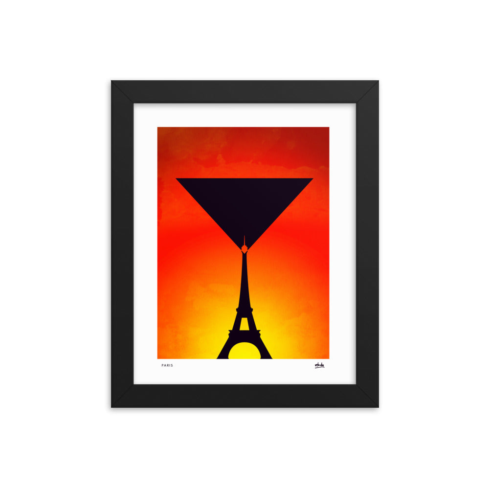 Paris Sunrise Martini - Framed Print