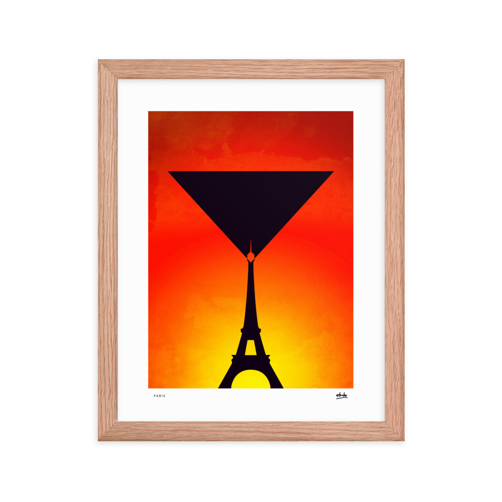 Paris Sunrise Martini - Framed Print