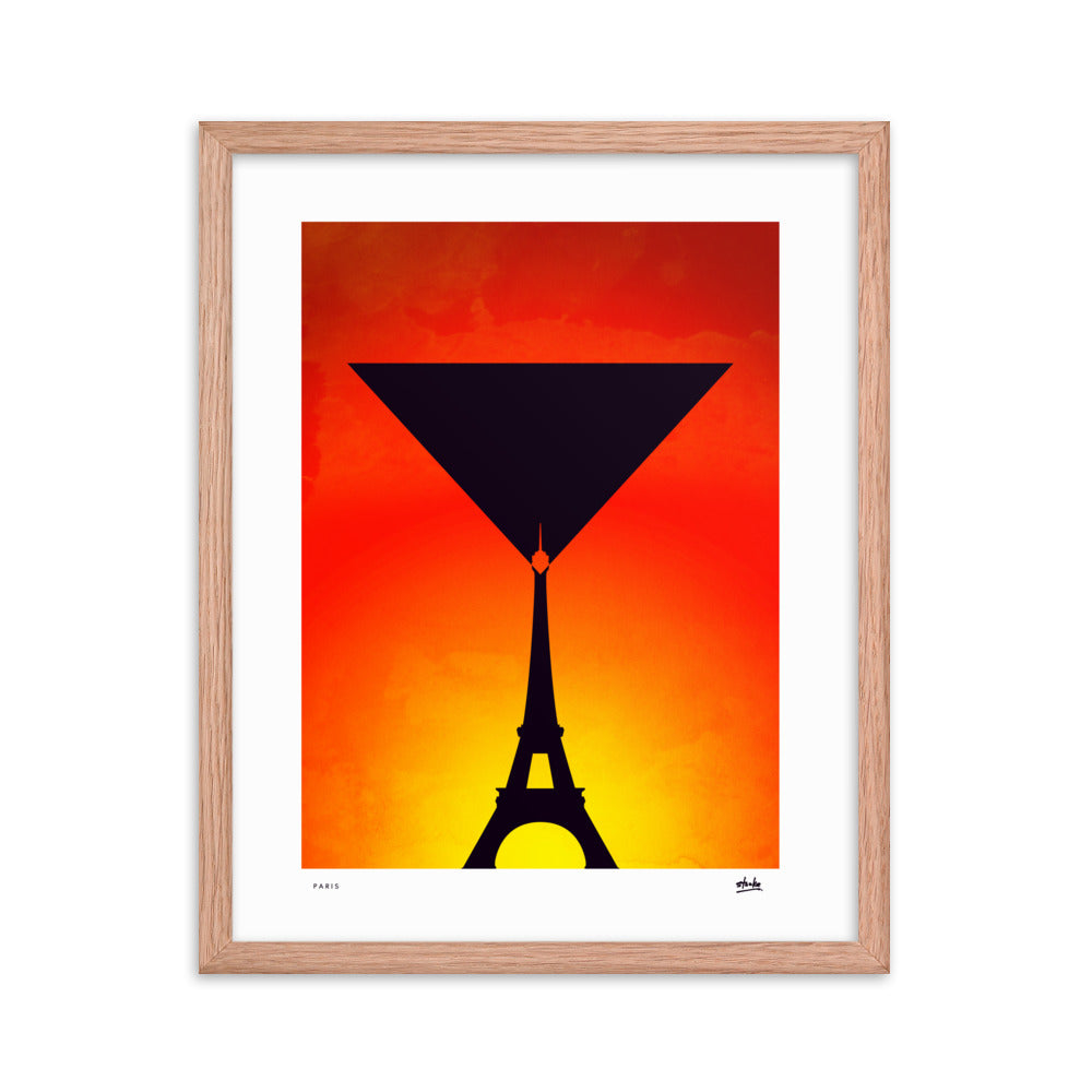 Paris Sunrise Martini - Framed Print