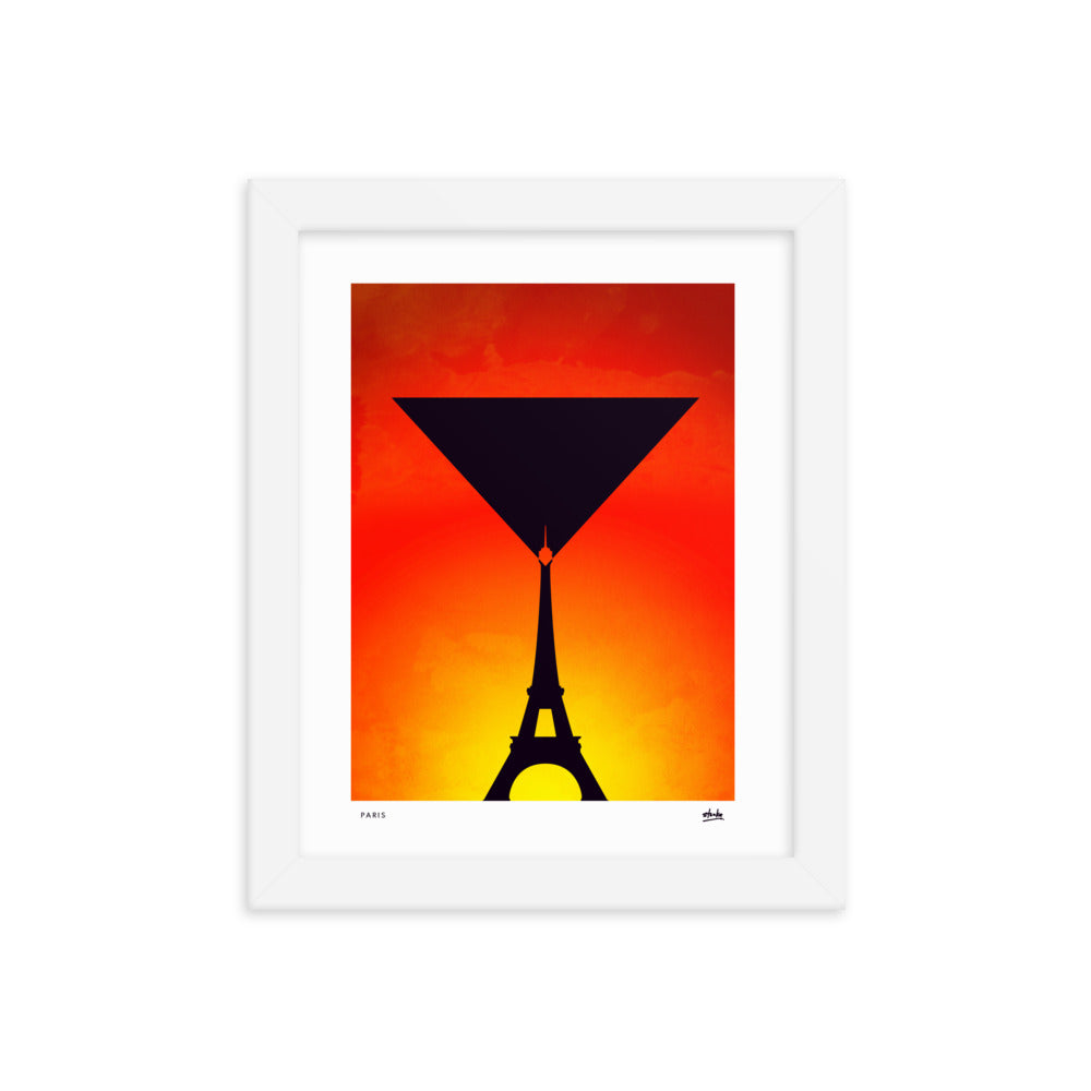 Paris Sunrise Martini - Framed Print