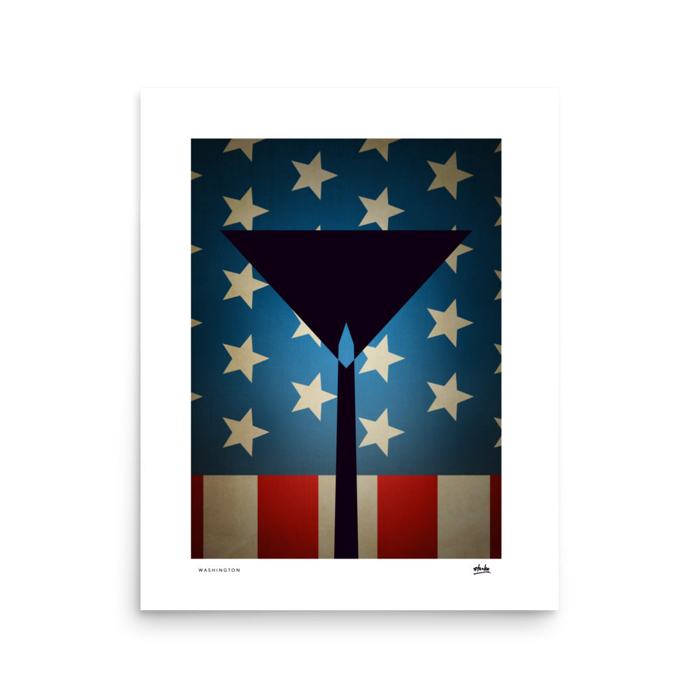 Washington D.C Martini - Print