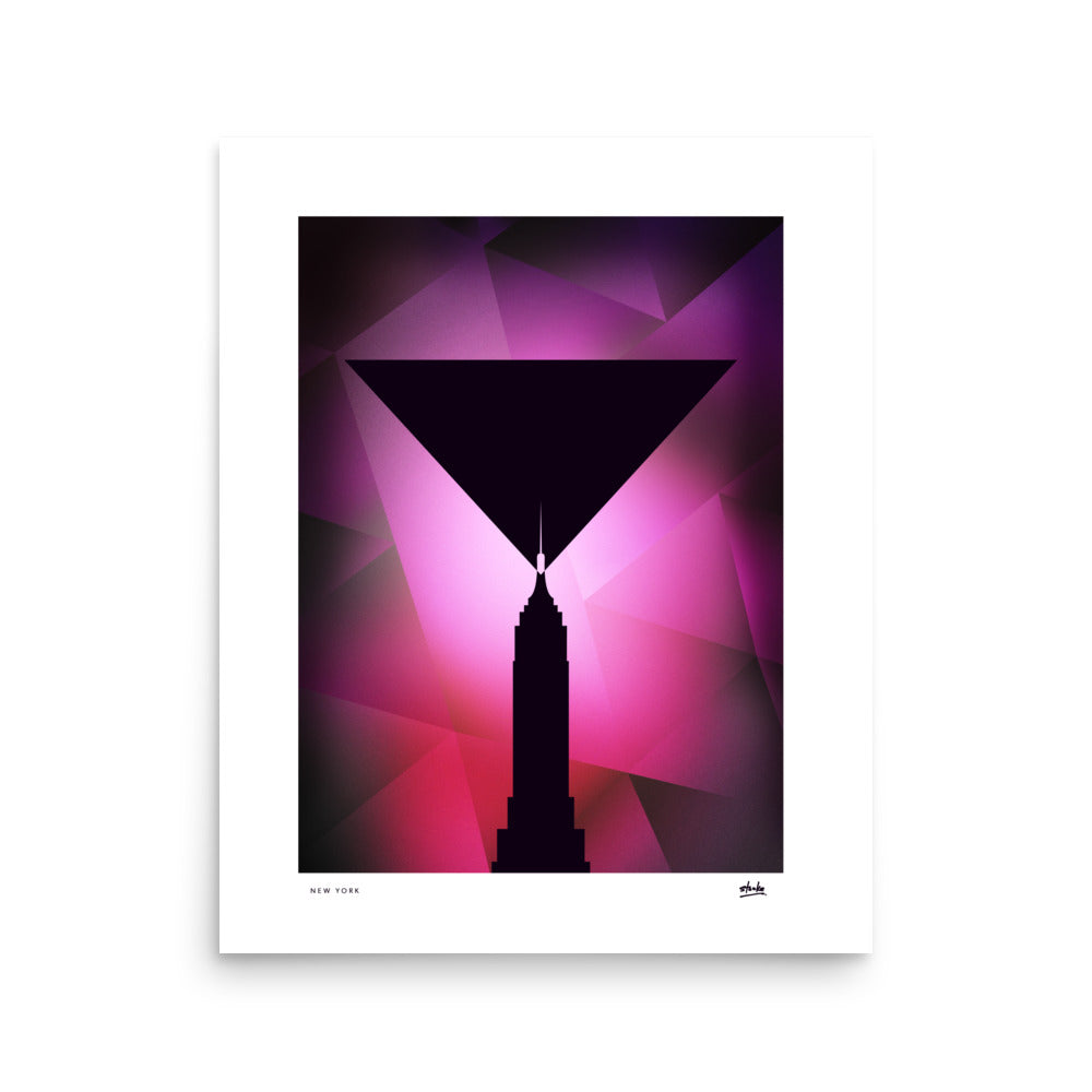 NYC Empire Martini - Print